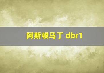 阿斯顿马丁 dbr1